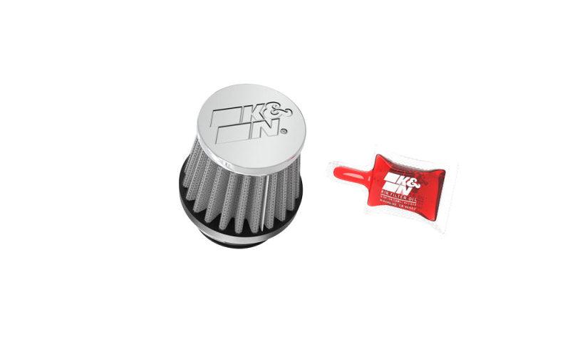 K&N Universal Chrome Filter 1 3/8 inch FLG / 2 1/2 inch Base / 2 inch Top / 2 1/4 inch Height - Torque Motorsport