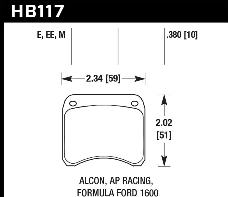 Hawk AP Racing CP3696 Blue 9012 Race Brake Pads - Torque Motorsport