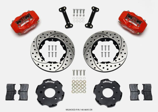 Wilwood Forged Dynalite Front Hat Kit 11.00in Drilled Red Integra/Civic w/Fac.240mm Rtr - Torque Motorsport