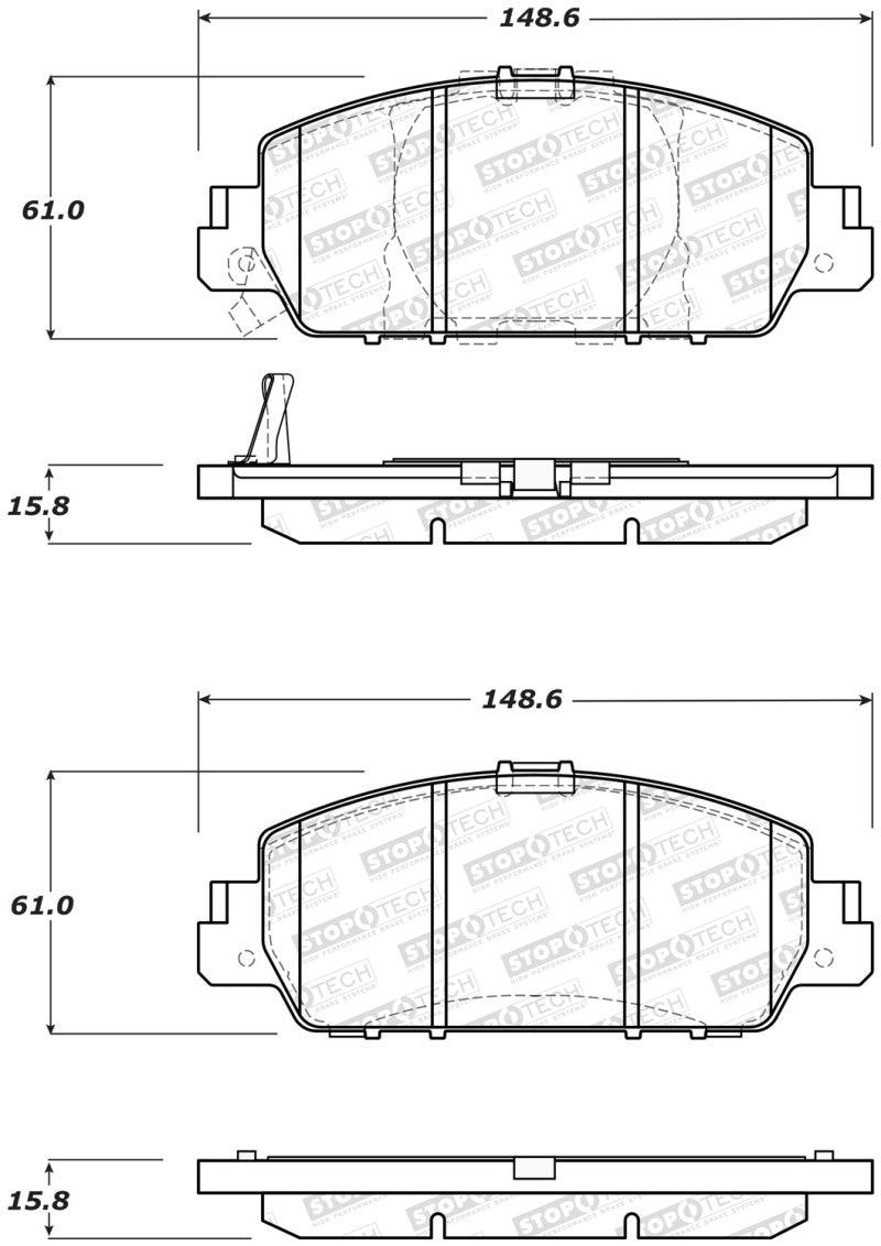 StopTech Sport Performance 13-17 Honda Accord Front Brake Pads - Torque Motorsport