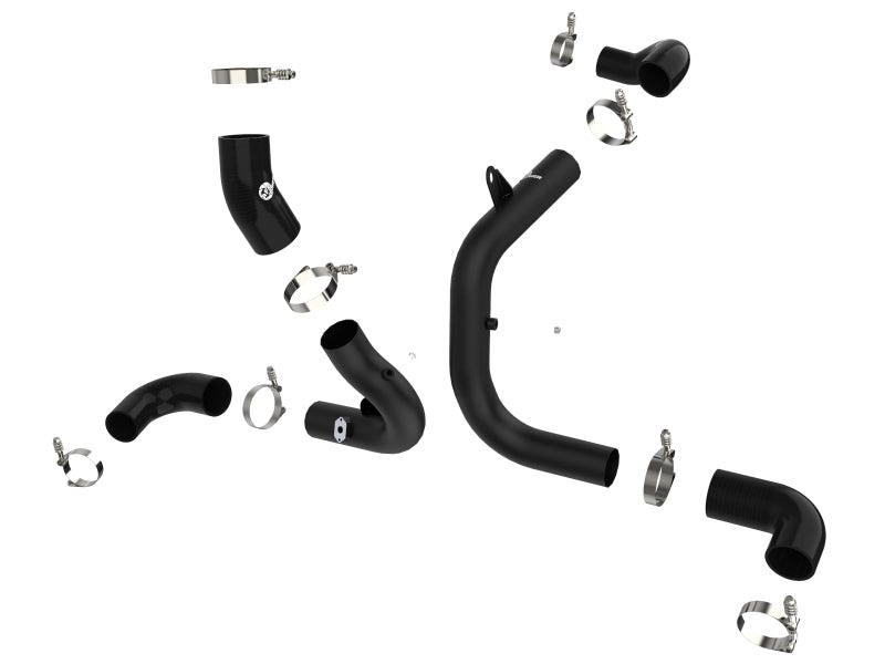 aFe BladeRunner 15-20 VW GTI (MKVII) L4-2.0L (t) Aluminum Hot and Cold Charge Pipe Kit Black - Torque Motorsport