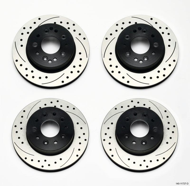 Wilwood Rotor Kit Front/Rear-Drilled 65-82 Corvette C2/C3 (1Pc Rotors) - Torque Motorsport