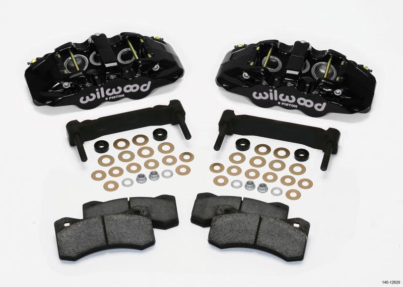 Wilwood AERO6 Front Caliper & Bracket Kit - Black 97-13 C5/C6 Corvette w/ OEM HD/Z51 Rotors - Torque Motorsport