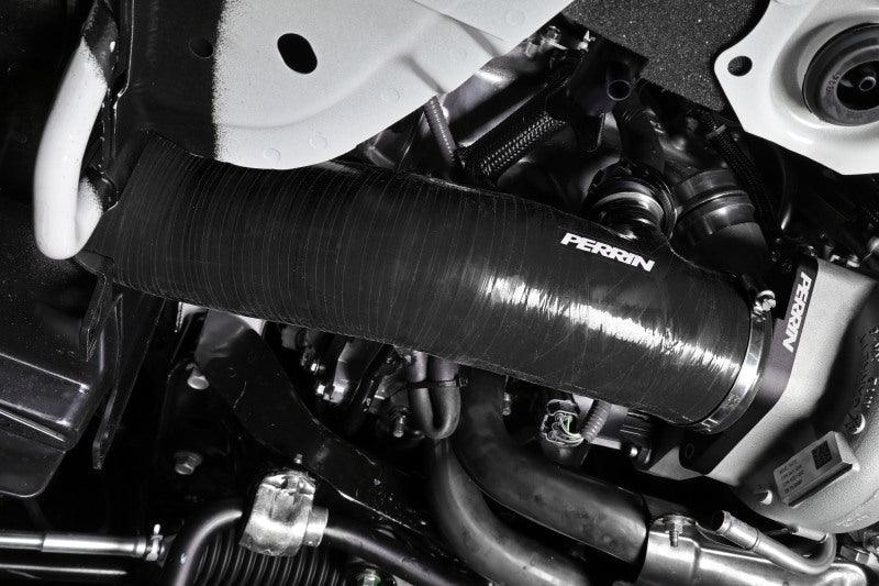 Perrin 2022+ Subaru WRX Black 3in Turbo Inlet Hose w/ Nozzle - Torque Motorsport