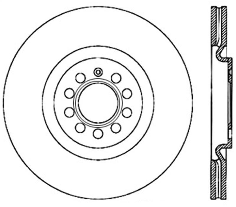 StopTech 09 VW Passat CC / 06-09 Passat Slotted & Drilled Left Front Rotor - Torque Motorsport