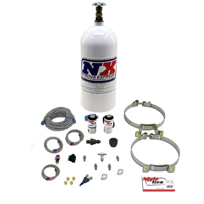 Nitrous Express Mainline EFI Single Nozzle Nitrous Kit w/10lb Bottle - Torque Motorsport