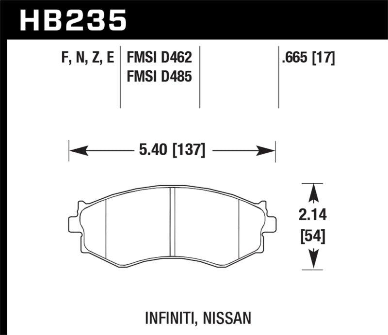 Hawk 91-96 Infiniti G20/ Nissan 240SX/ Sentra HPS Street Front Brake Pads - Torque Motorsport