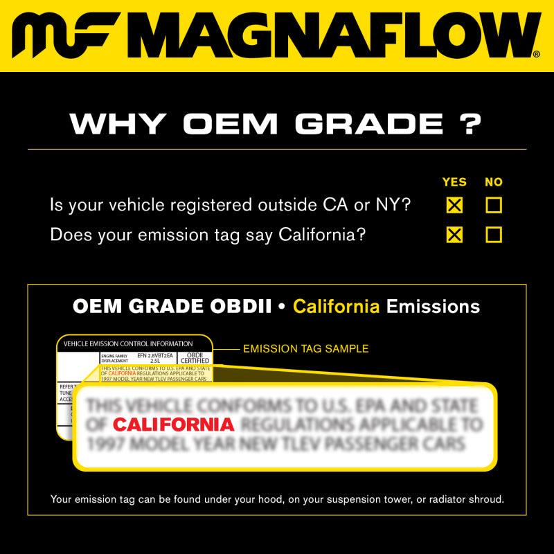 MagnaFlow Conv Univ 2.5in Inlet/Outlet Center/Center Oval 12in Body L x 6.5in W x 16in Overall L - Torque Motorsport