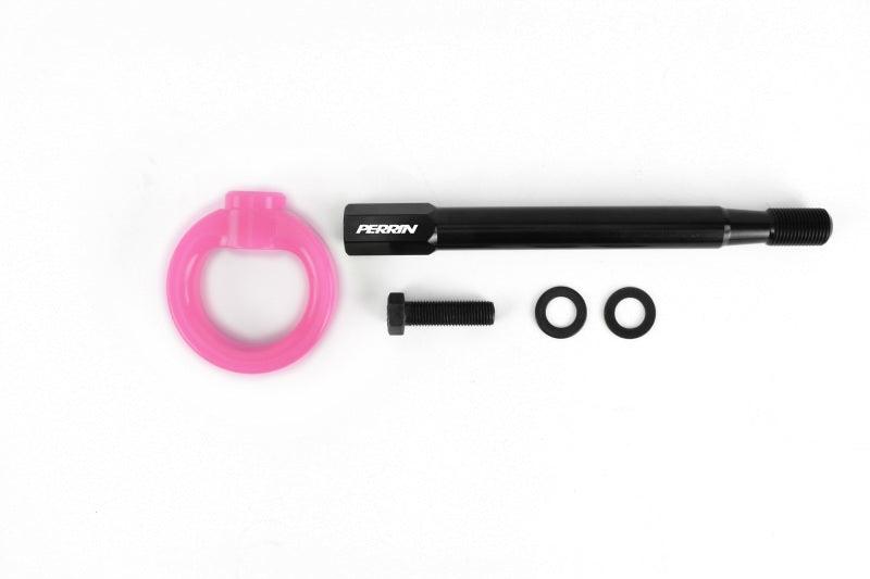 Perrin 08-14 Subaru WRX/STI Tow Hook Kit (Front) - Hyper Pink - Torque Motorsport