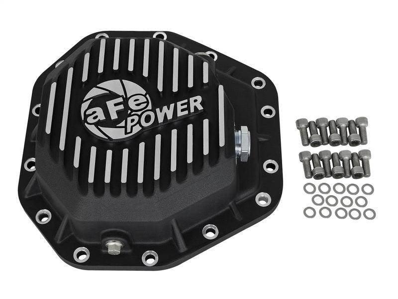 aFe Power Pro Ser Rear Diff Cover Black w/Mach Fins 2017 Ford Diesel Trucks V8-6.7L(td) Dana M275-14 - Torque Motorsport