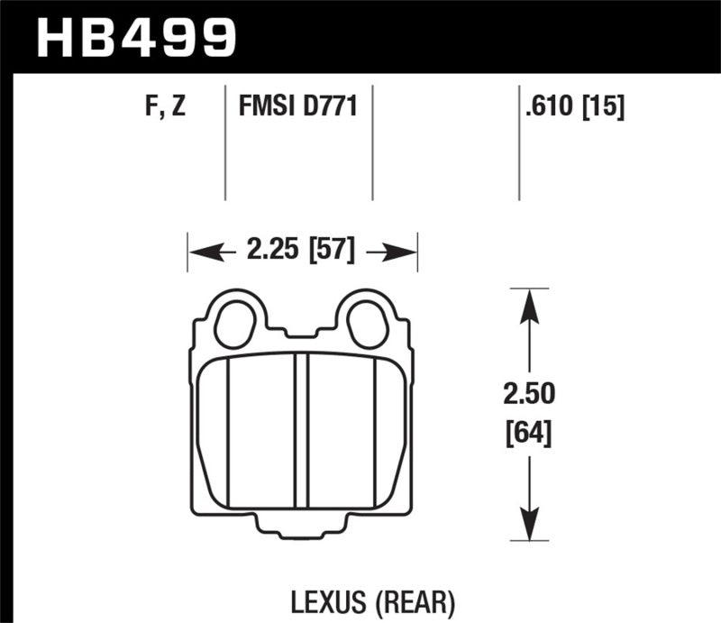 Hawk 00-05 Lexus IS300 HPS Street Rear Brake Pads - Torque Motorsport