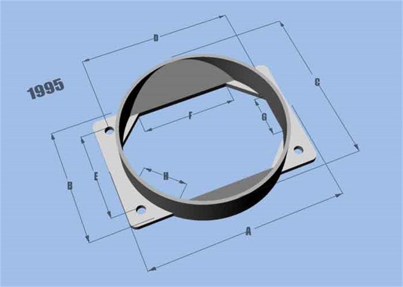 Vibrant MAF Sensor Adapter Plate for Mitsubishi applications use w/ 4.5in Inlet I.D. filters only - Torque Motorsport