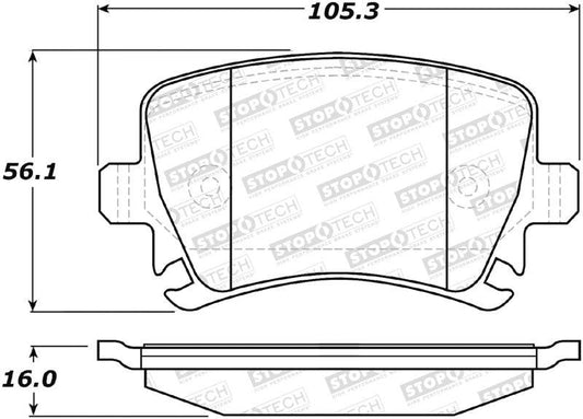 StopTech Performance 08-13 Audi S3 Rear Brake Pads - Torque Motorsport