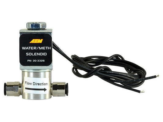 AEM Water/Methanol Injection System - High-Flow Low-Current WMI Solenoid - 200PSI 1/8in-27NPT In/Out - Torque Motorsport