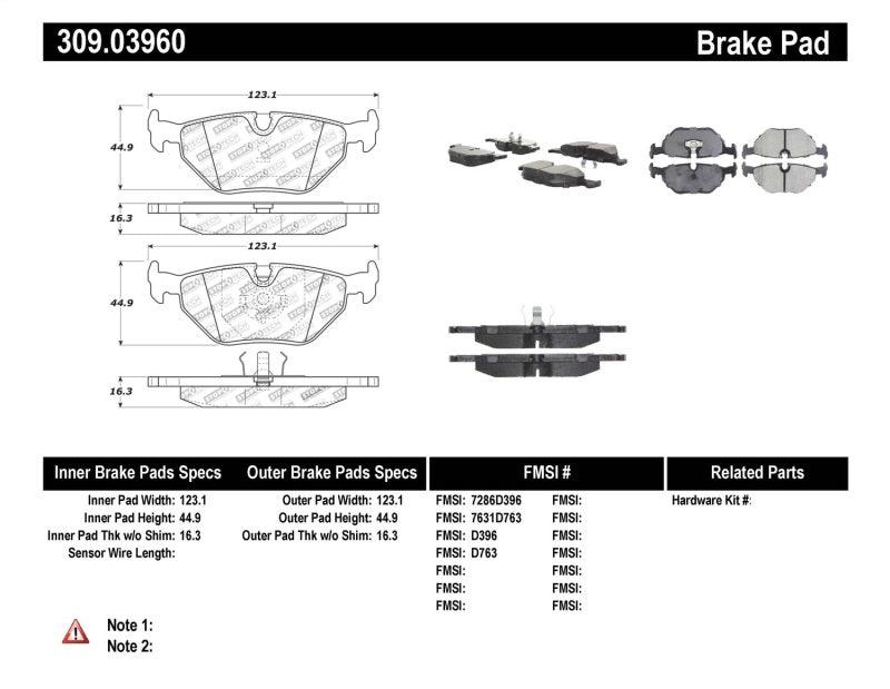 StopTech Performance 87-99 BMW M3 / 89-93 M5 / 98-02 Z3 Rear Street Performance Brake Pads - Torque Motorsport