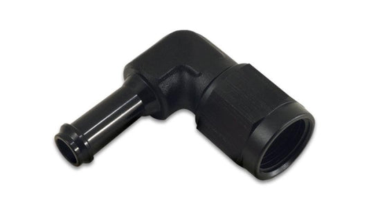 Vibrant -8AN to 3/8in Hose Barb 90 Degree Adapter - Anodized Black - Torque Motorsport