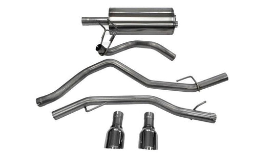 Corsa 09-14 Dodge Ram 1500 4.7L Quad/Crew Cab/Short Bed Polished Dual Exit Cat-Back Exhaust - Torque Motorsport