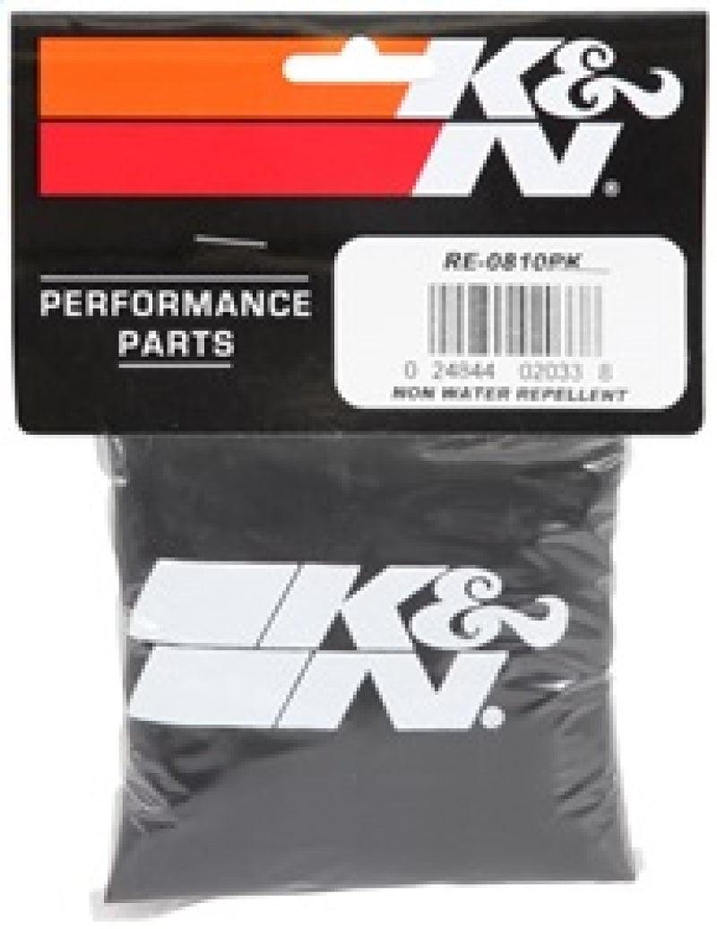 K&N Universal Round Tapered Filter Wrap - Black - 6in Base ID x 4.625in Top ID x 9in Height - Torque Motorsport