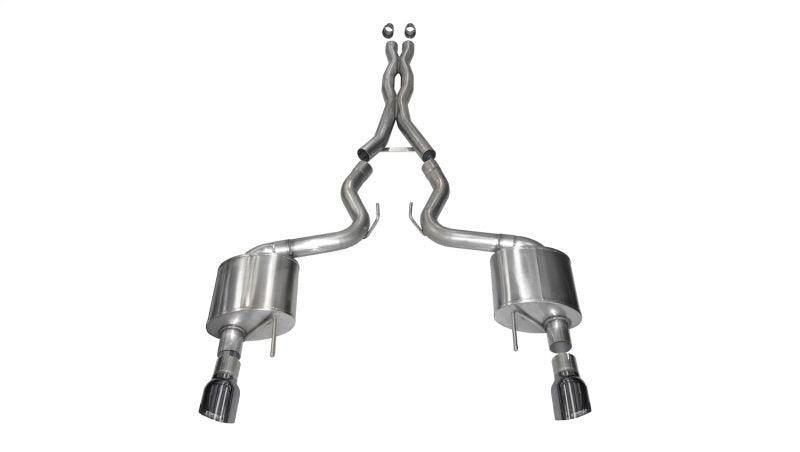 Corsa 15-17 Ford Mustang GT Coupe 5.0L 3in Xtreme Cat-Back Exhaust Dual Rear Exit w/ Gun Metal Tips - Torque Motorsport