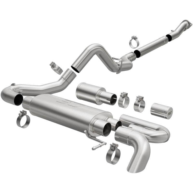 MagnaFlow 2021 Ford Bronco Overland Series Cat-Back Exhaust w/ Single Straight Driver Exit- No Tip - Torque Motorsport