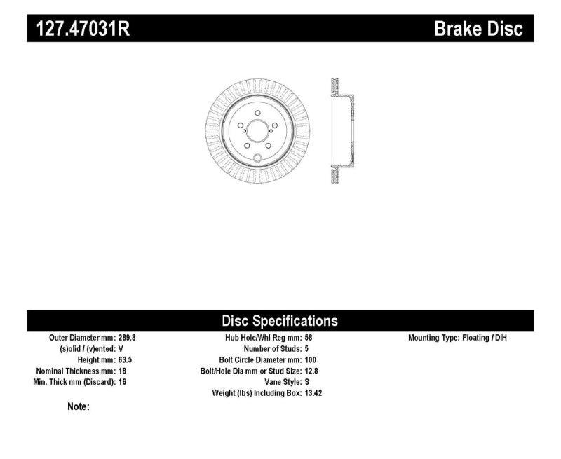 StopTech Slotted & Drilled Sport Brake Rotor - Torque Motorsport