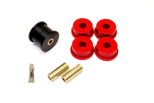 BMR 12-15 5th Gen Camaro Differential Mount Bushing Kit (Poly/Delrin Combo) - Black/Red