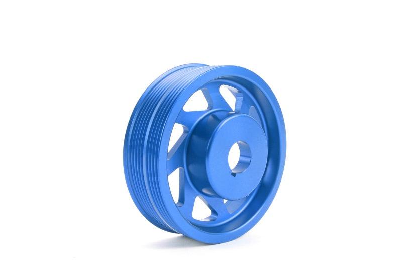 Perrin 93-11 Subaru Impreza / 02-14 WRX / 04-21 STI EJ Crank Pulley - Blue (w/AC) - Torque Motorsport