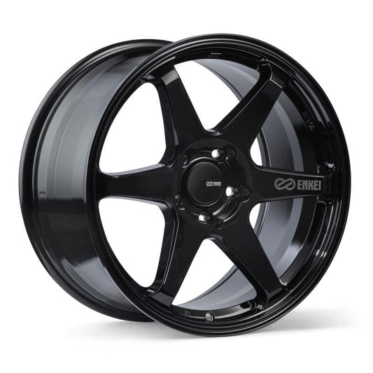 Enkei T6R 18x9.5 38mm Offset 5x114.3 Bolt Pattern 72.6 Bore Gloss Black Wheel - Torque Motorsport