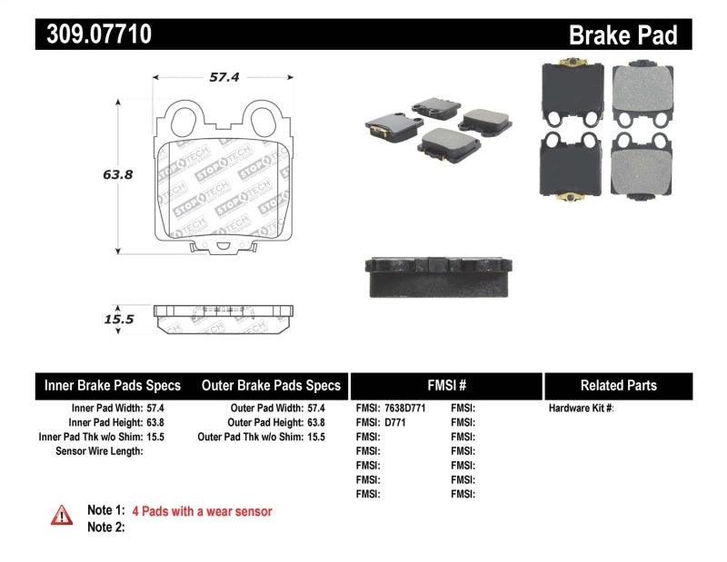 StopTech Performance 98-05 Lexus GS 300/350/400/430/450H / 00-05 IS250/300/350 Rear Brake Pads - Torque Motorsport