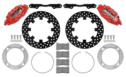 Wilwood 2014+ Polaris RZR XP 1000 Front Kit 11.25in Drilled - Red - Torque Motorsport