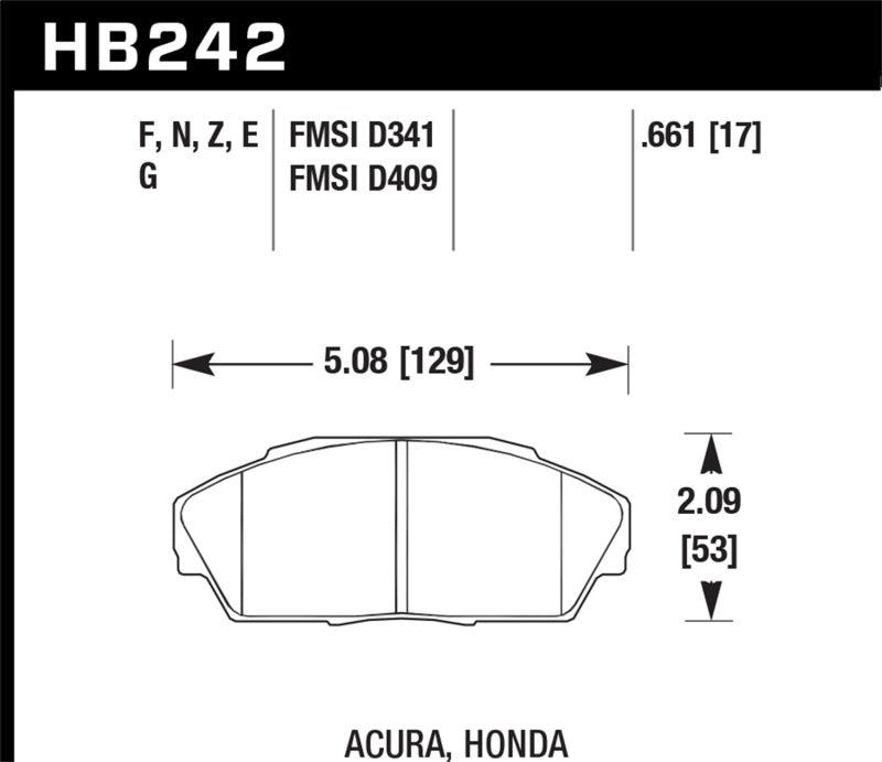 Hawk HP+ Street Brake Pads - Torque Motorsport