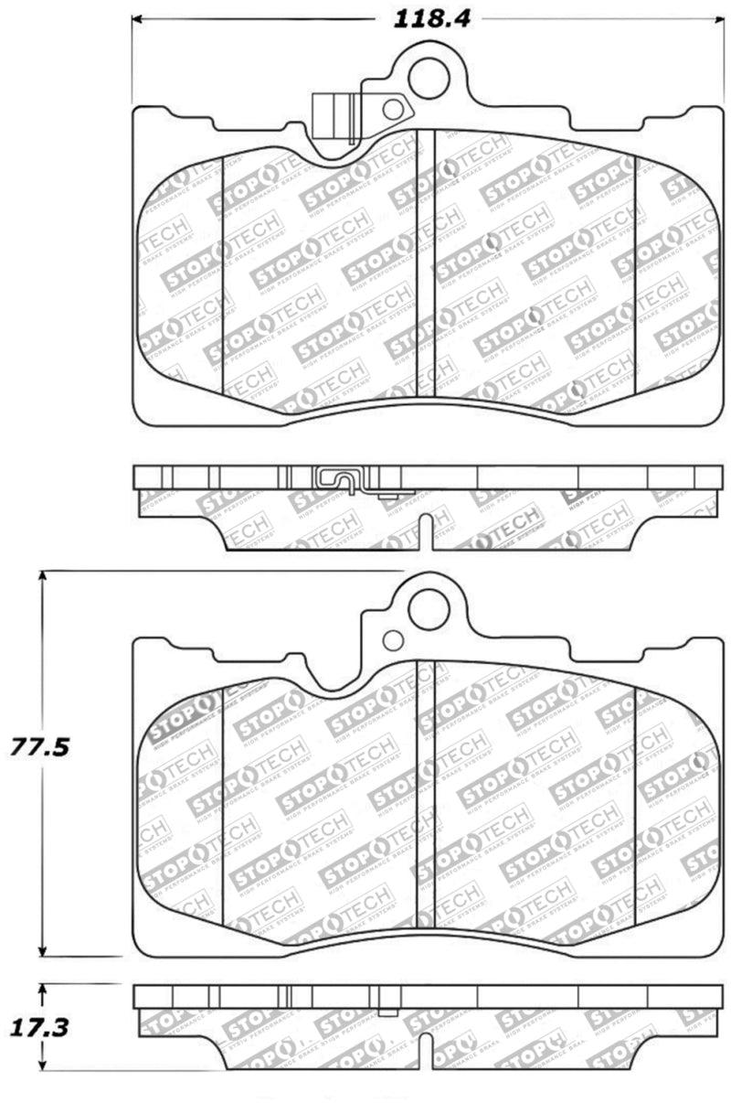 StopTech Performance 06 Lexus GS300/430 / 07-08 GS350 / 06-08 IS350 Front Brake Pads - Torque Motorsport