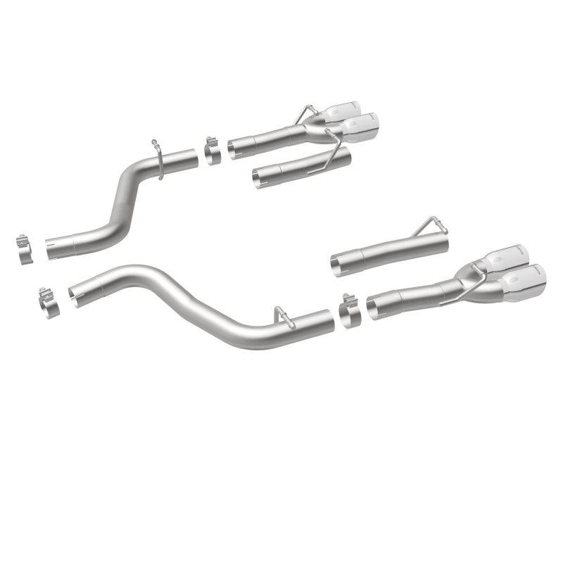 MagnaFlow Axle-Back, SS, 2.5in, Quad Split Rear 3.5in Tip 2015 Dodge Challenger 3.6L V6 - Torque Motorsport