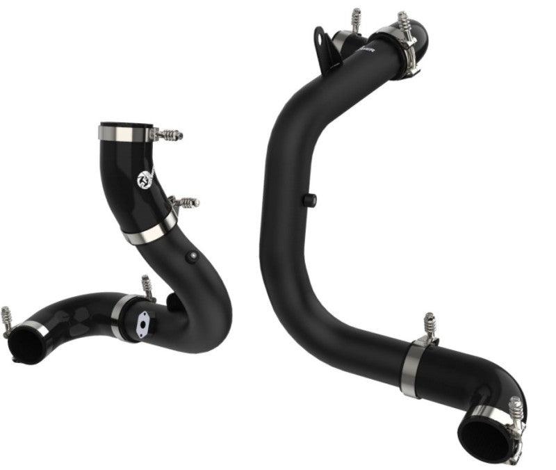 aFe BladeRunner 15-20 VW GTI (MKVII) L4-2.0L (t) Aluminum Hot and Cold Charge Pipe Kit Black - Torque Motorsport