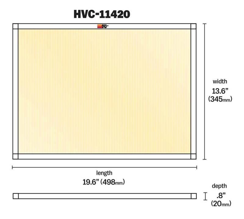 K&N HVAC Filter - 14 x 20 x 1 - Torque Motorsport