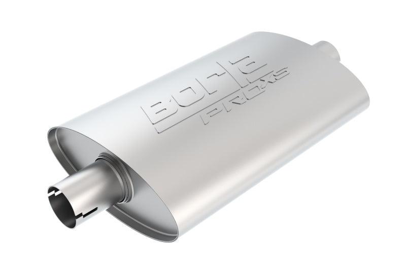 Borla Universal Pro-XS Oval 2.5in Inlet/Outlet Center/Center Notched Muffler - Torque Motorsport