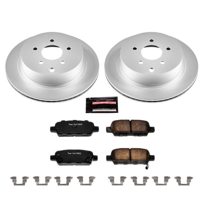 Power Stop 03-12 Infiniti FX35 Rear Z17 Evolution Geomet Coated Brake Kit