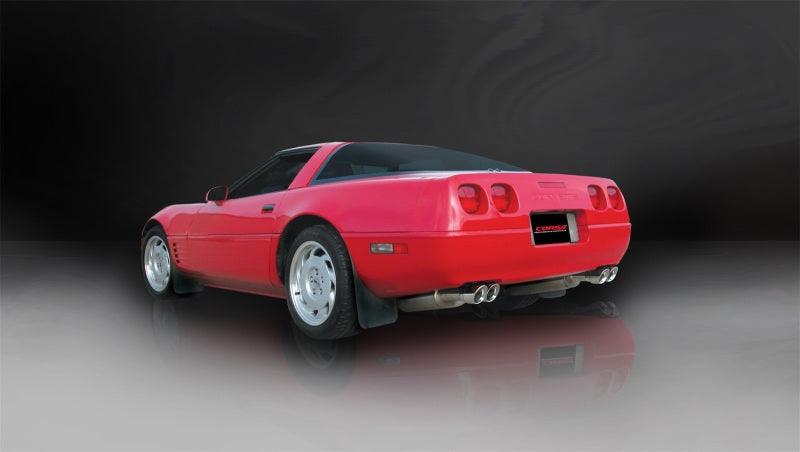 Corsa 86-91 Chevrolet Corvette C4 5.7L V8 L98 Polished Sport Cat-Back Exhaust - Torque Motorsport