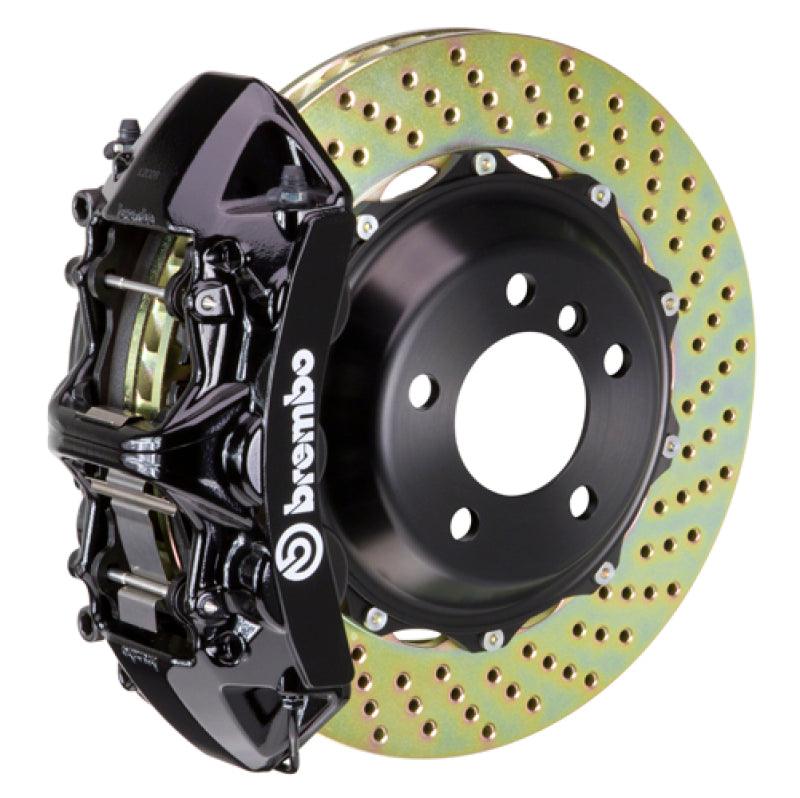 Brembo 89-93 348/94-99 F355 Front GT BBK 6 Piston Cast 355x32 2pc Rotor Drilled-Black - Torque Motorsport