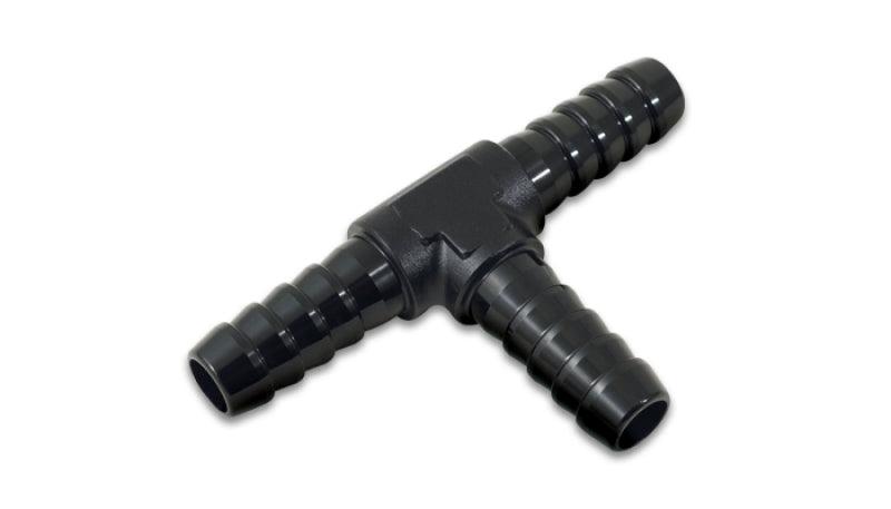 Vibrant 1/8in Barbed Tee Adapter- Black Anodized - Torque Motorsport