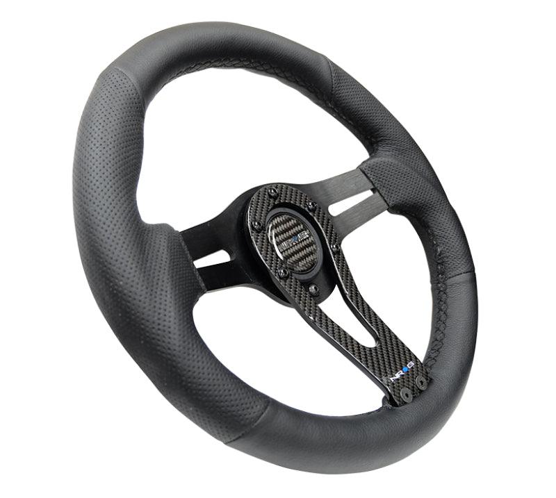 NRG Reinforced Steering Wheel (320mm) w/Carbon Center Spoke - Torque Motorsport