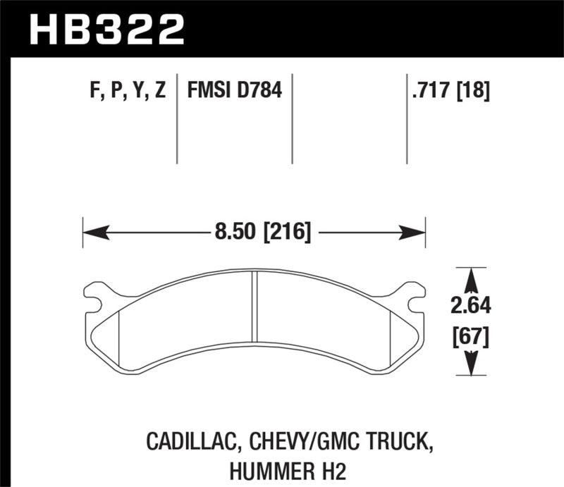 Hawk Chevy / GMC Truck / Hummer LTS Street Front Brake Pads - Torque Motorsport