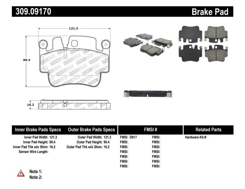 StopTech Performance 00-07 Porsche Boxster S / 06-07 Cayman / 99-05 911 Carrera Front Brake Pads - Torque Motorsport