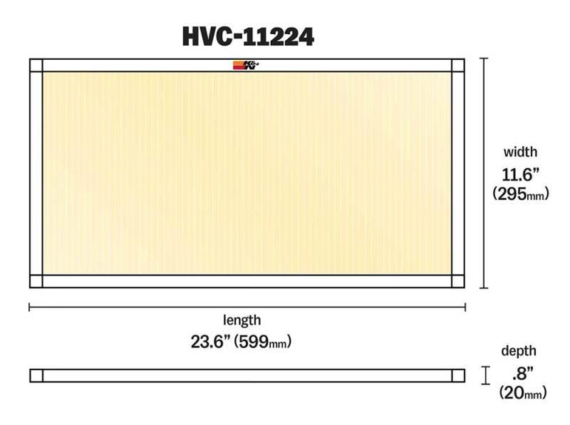 K&N HVAC Filter - 12 x 24 x 1 - Torque Motorsport