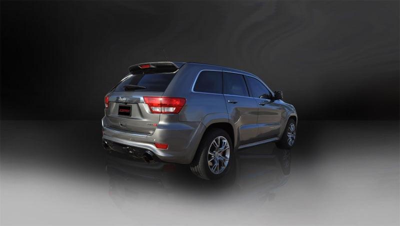 Corsa 12-14 Jeep Grand Cherokee 6.4L V8 Black Sport Cat-Back Exhaust - Torque Motorsport