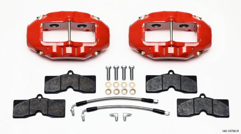 Wilwood D8-4 Rear Caliper Kit Red Corvette C2 / C3 65-82 - Torque Motorsport