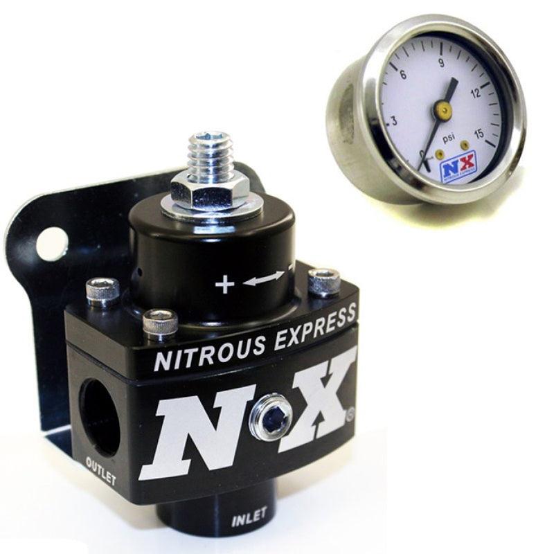 Nitrous Express Fuel Pressure Regulator Non Bypass w/Fuel Pressure Gauge - Torque Motorsport