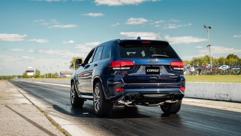 Corsa 18-20 Jeep Grand Cherokee TrackHawk 6.2L Xtreme Cat-Back Dual Rear Exit w/4.5in Black Tips - Torque Motorsport