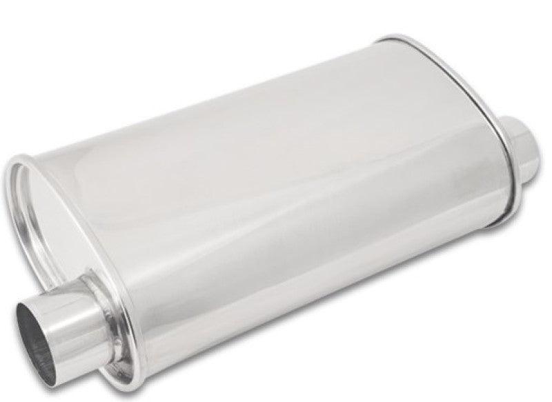 Vibrant StreetPower Oval Muffler 5in x 9in x 15in - 2.5in inlet/outlet (Offset-Offset Same Side) - Torque Motorsport