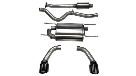 Corsa 12-14 Scion FRS / Subaru BRZ Black Tip Sport Cat-Back Exhaust - Torque Motorsport